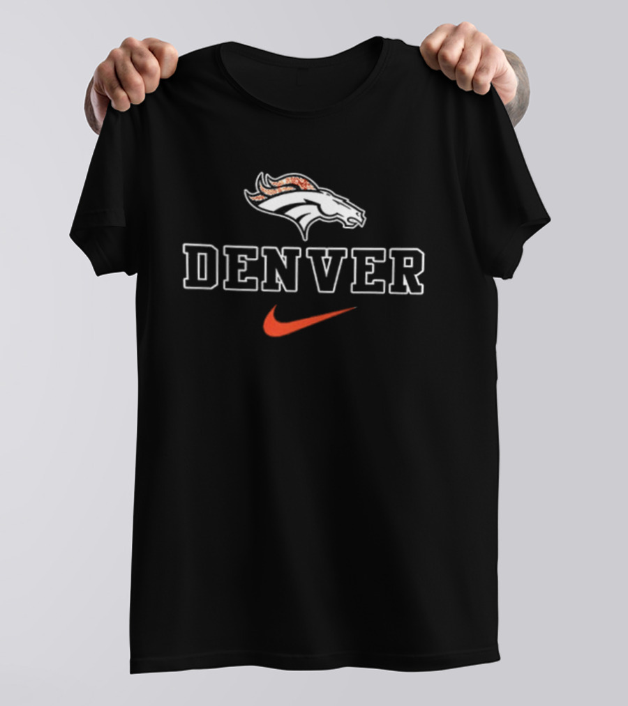 Denver Broncos Nike Jesus Heart Diamond Tears 2 Sided T-Shirt
