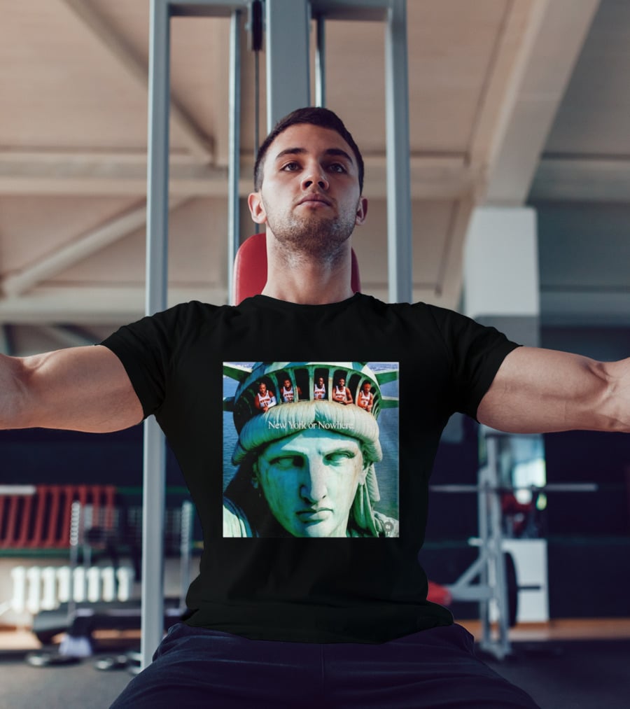 New York Knicks Jalen Brunson Karl Anthony Towns OG Anunoby Mikal Bridges Josh Hart Statue Of Liberty New York Or Nowhere T-Shirt
