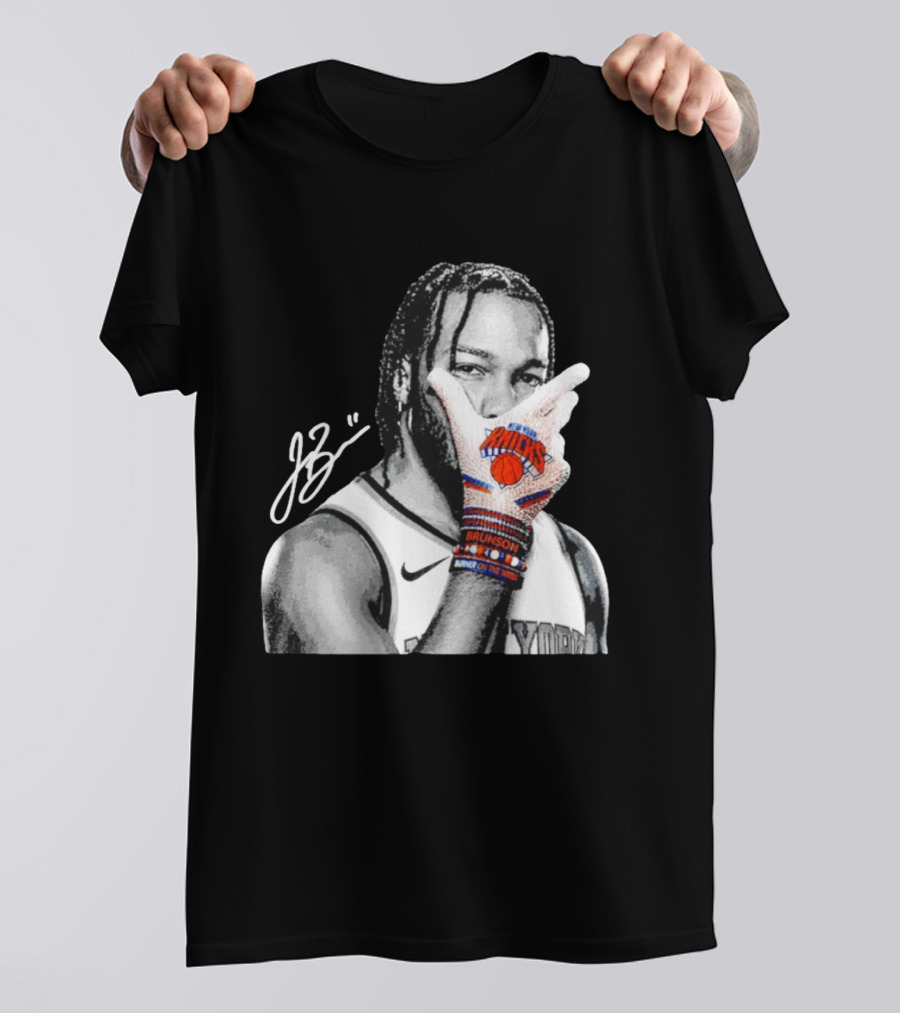 Jalen Brunson New York Knicks Burner Of The Year MJ Glove Pose T-Shirt