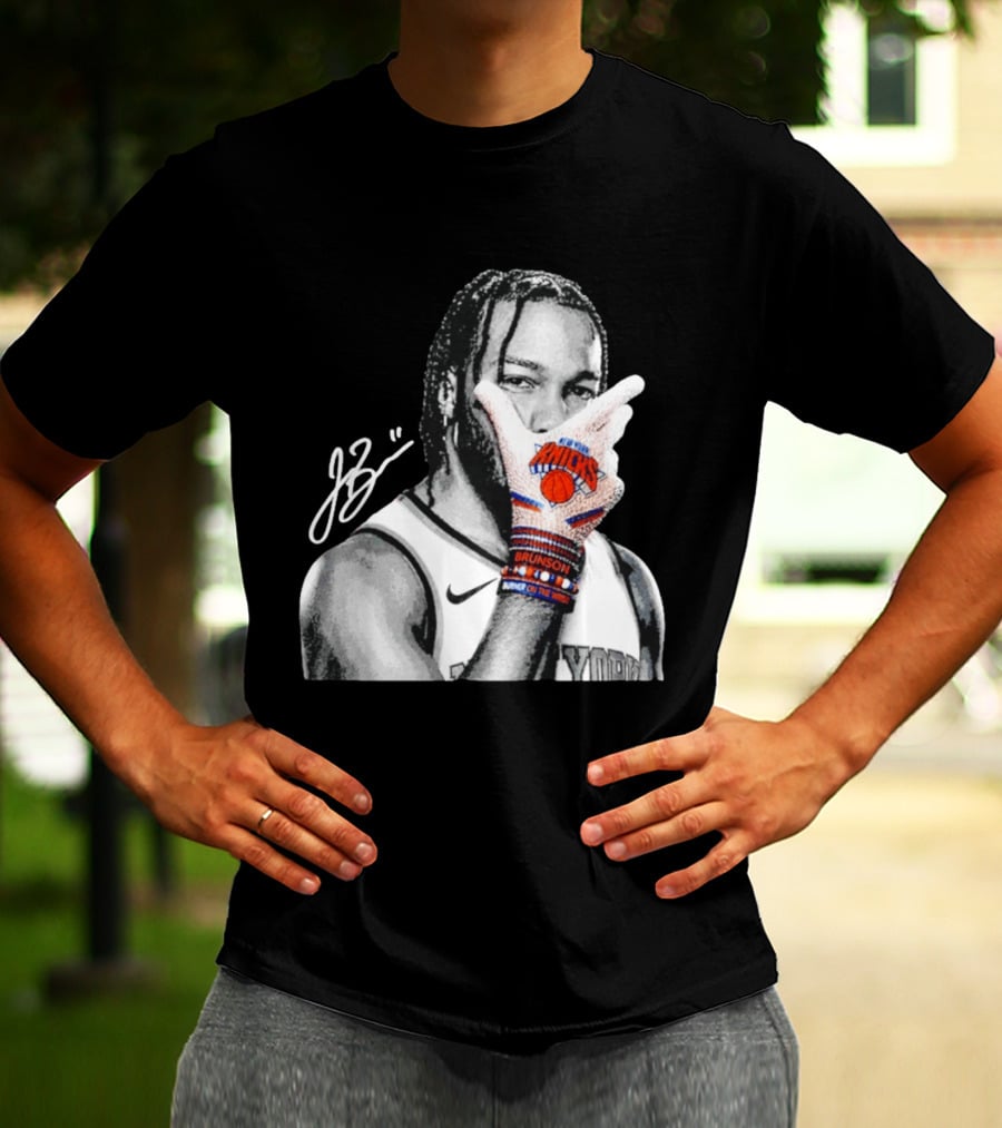 Jalen Brunson New York Knicks Burner Of The Year MJ Glove Pose T-Shirt