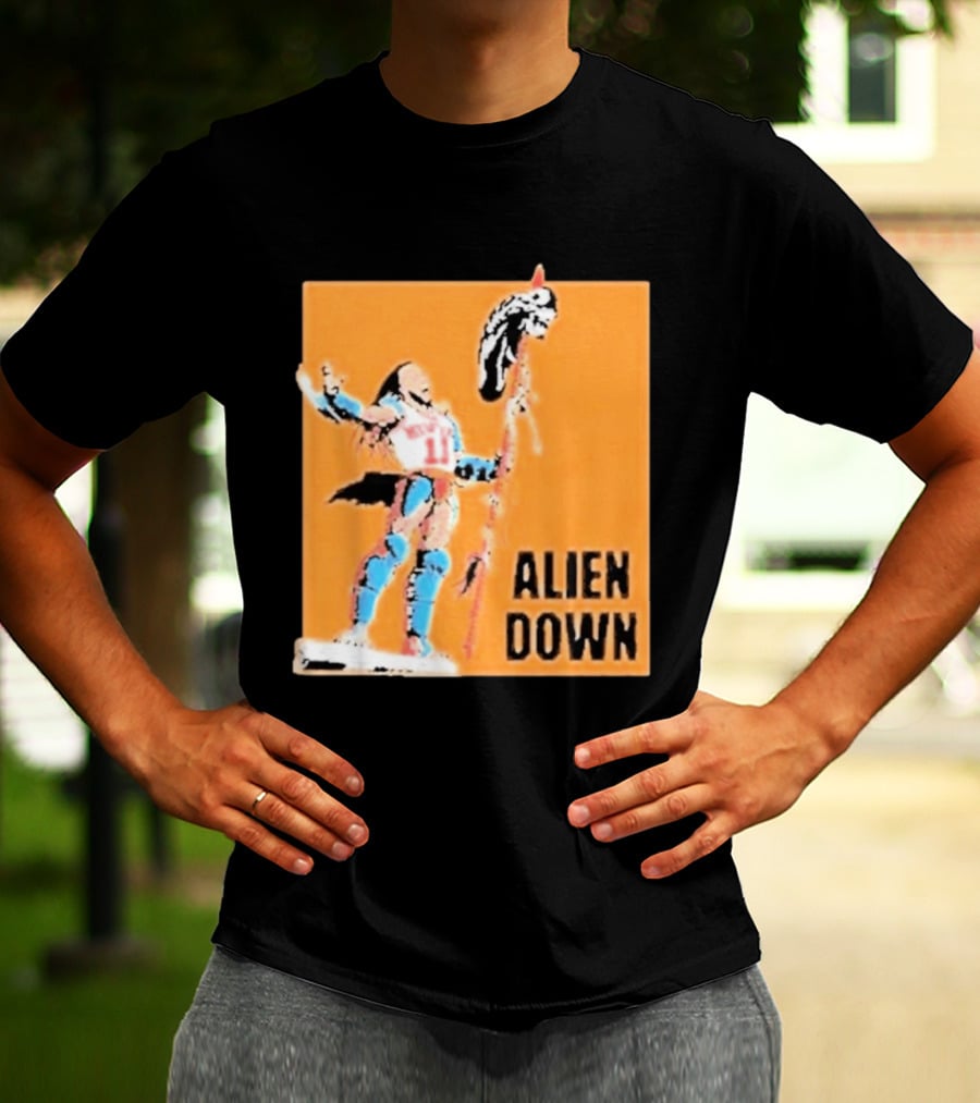 Jalen Brunson Knicks 11 Alien Down Spurs Wemby T-Shirt