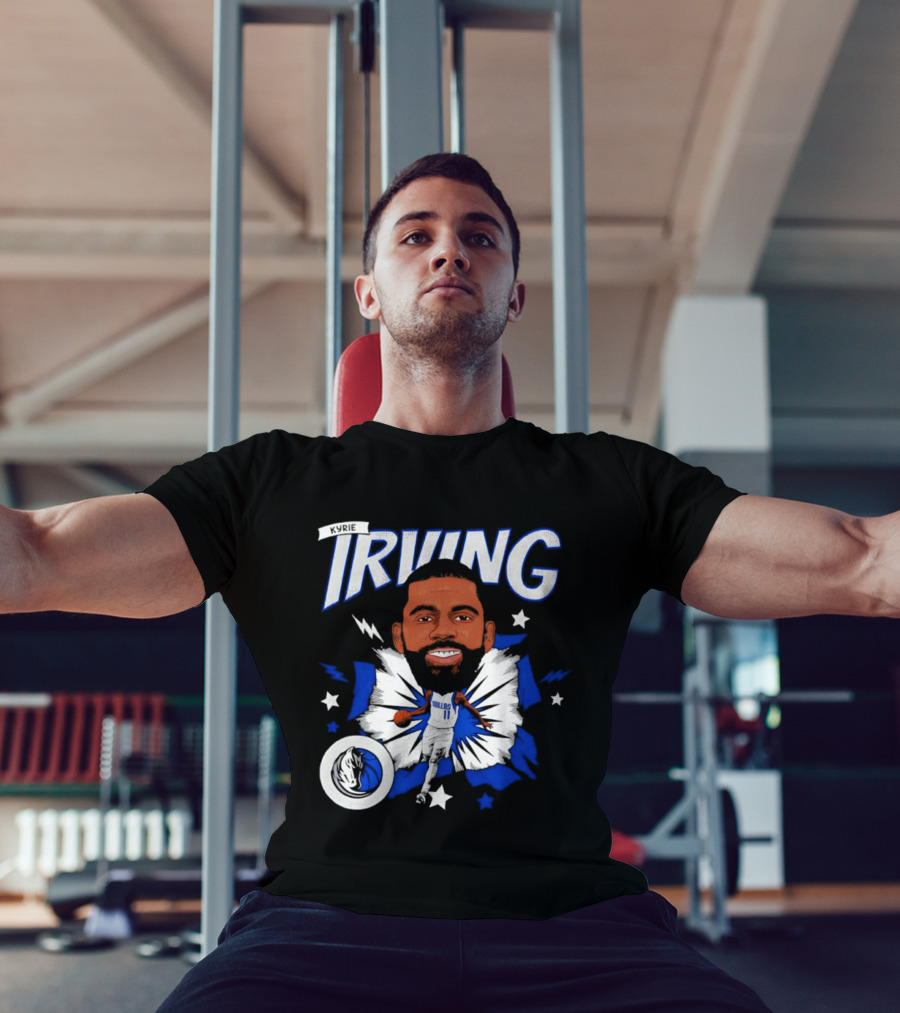 Kyrie Irving Dallas Mavericks NBA Number 11 Player Starburst T-Shirt