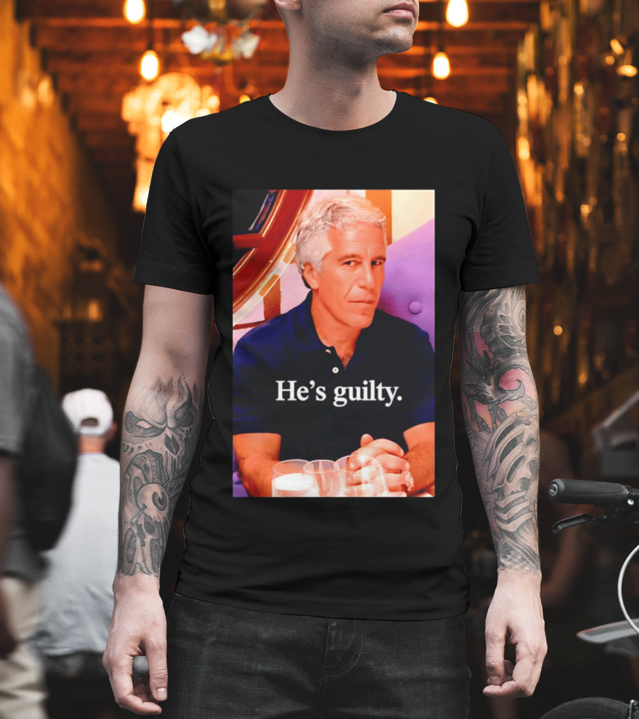 Lil Pump Epstein He's Guilty Controversial Meme T-Shirt