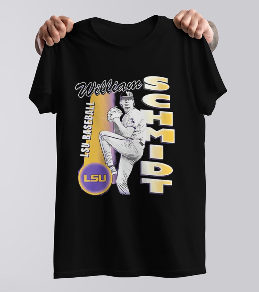 LSU Baseball William Schmidt Pitching Pose T-Shirt