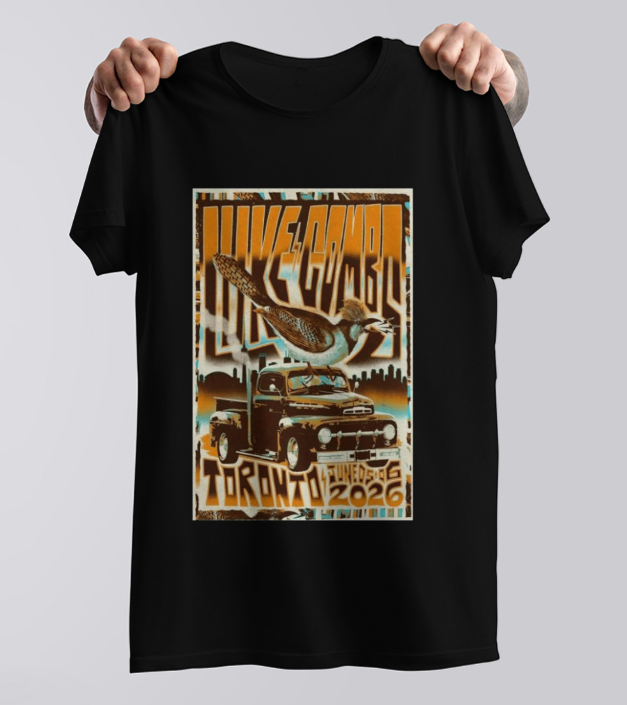 Luke Combs 2026 Tour Toronto June 5 6 Truck And Bird Skyline T-Shirt