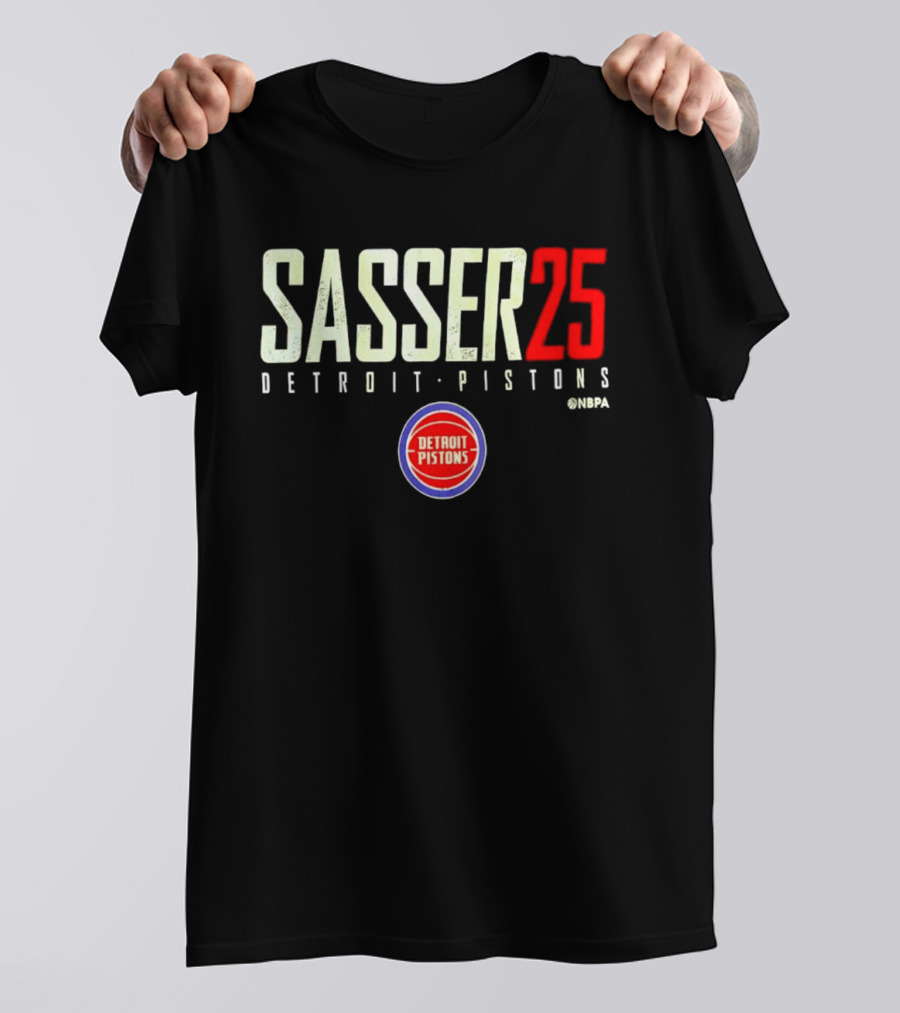 Sasser 25 Detroit Pistons NBA Basketball Marcus Sasser T-Shirt
