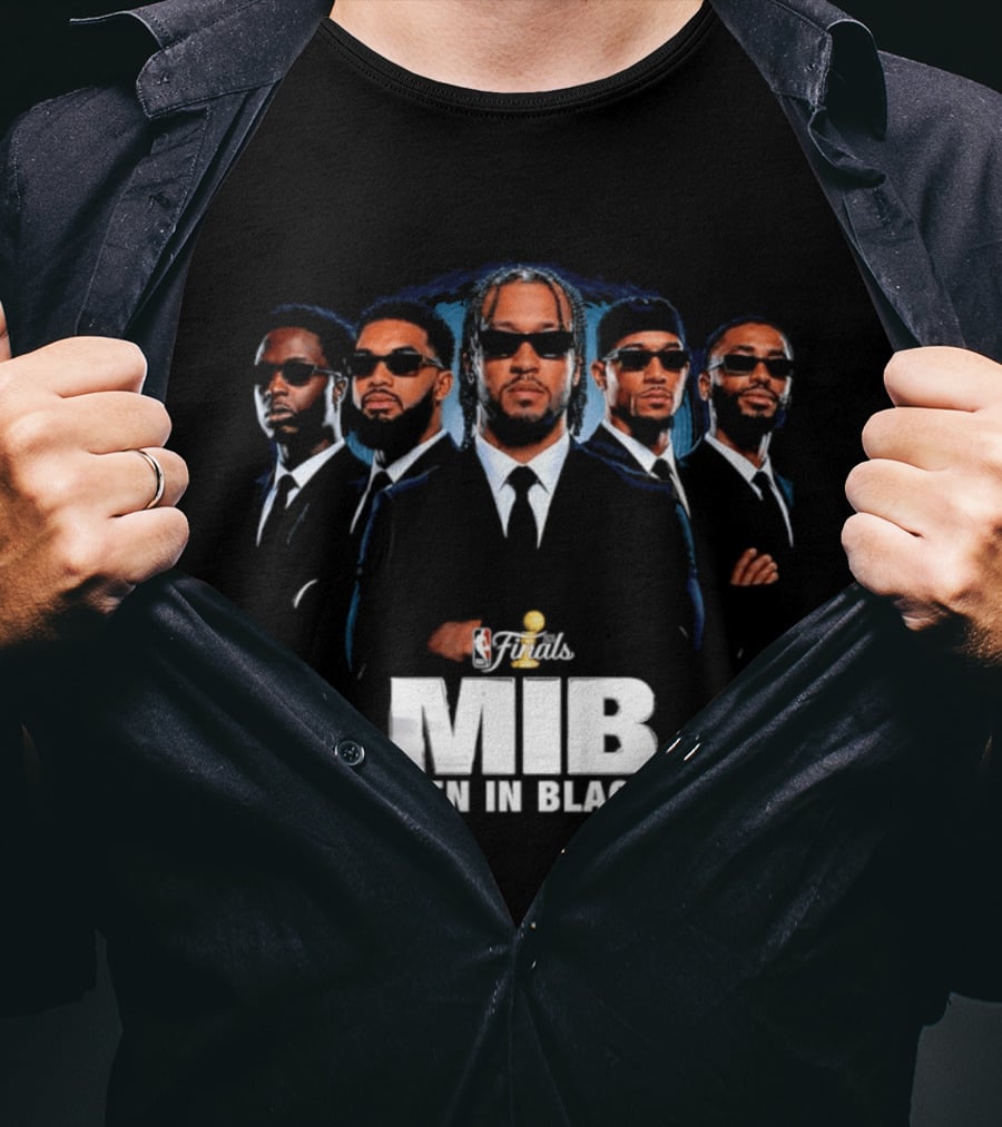 NBA Finals MIB Men In Black Jalen Brunson Josh Hart Mikal Bridges Donte DiVincenzo New York Knicks T-Shirt