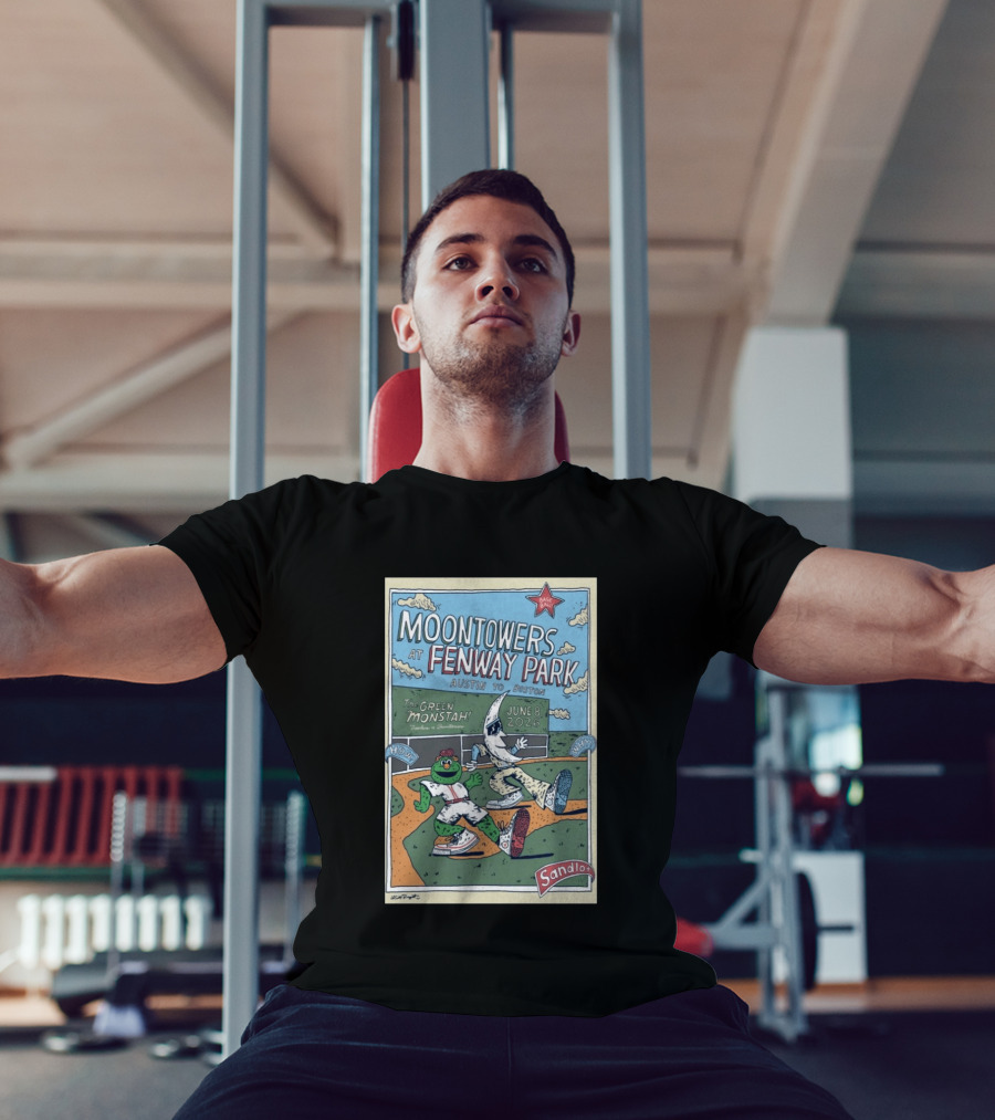Moontowers At Fenway Park June 8 2026 Austin To Boston The Green Monstah Sandlot T-Shirt