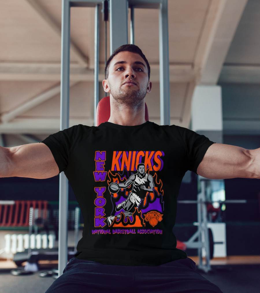 New York Knicks National Basketball Association Flame Player T-Shirt
