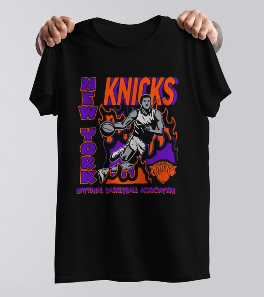 New York Knicks National Basketball Association Flame Player T-Shirt