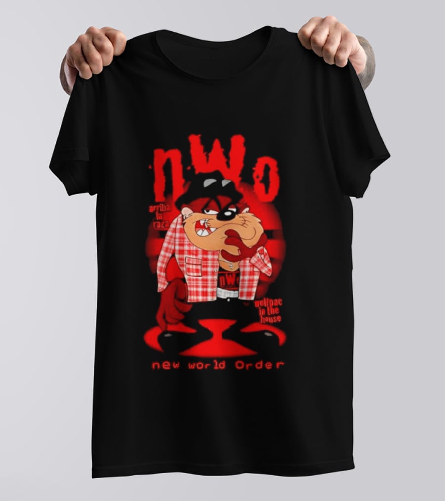 NWo Wolfpac Taz Tasmanian Devil New World Order Arriba La Raza T-Shirt