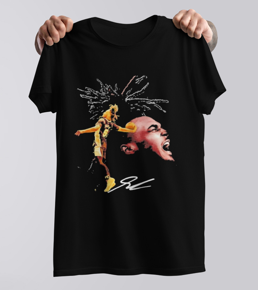 Stephon Castle San Antonio Spurs Basketball Dynamic Player Action And Iconic Expression T-Shirt