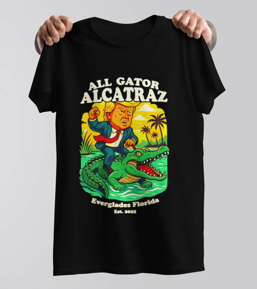 All Gator Alcatraz Everglades Florida Est 2025 T-Shirt