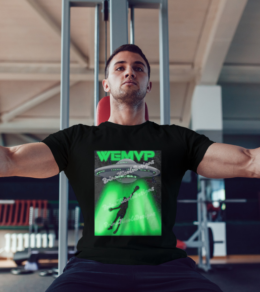 WEMVP Victor Wembanyama UFO Alien Abduction Basketball Player T-Shirt