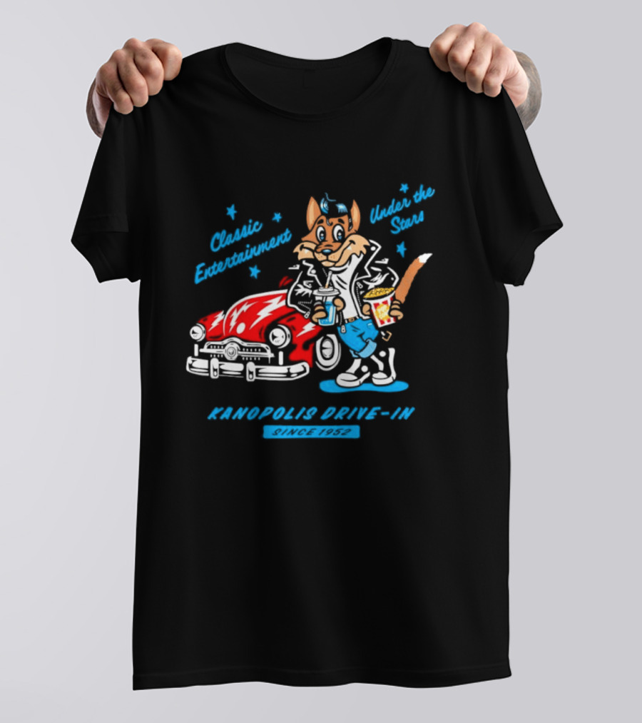 Kanopolis Drive In Wolf Classic Entertainment Under The Stars Since 1952 T-Shirt