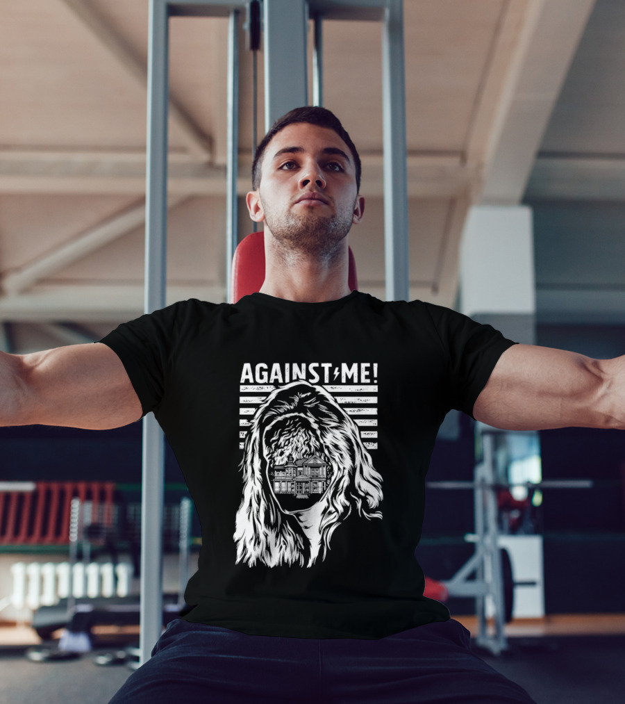 Against Me Punk Rock Gorilla Silhouette Stripes T-Shirt