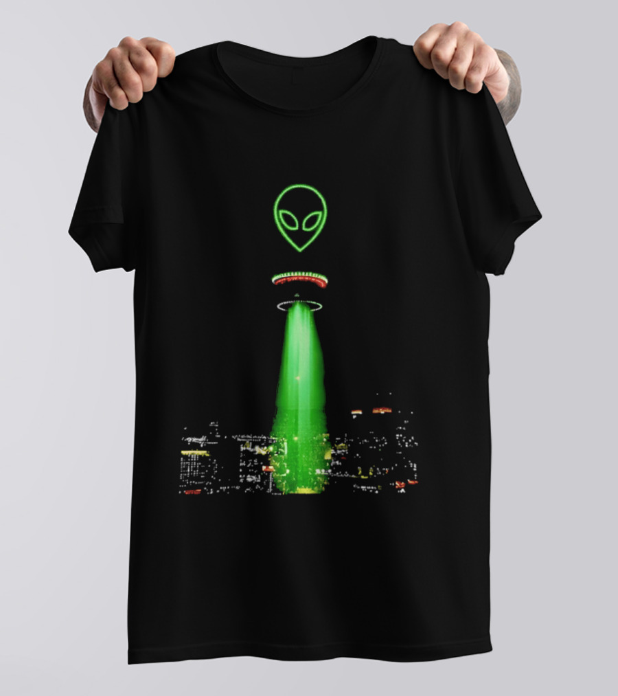 Alien Victor Wembanyama San Antonio Spurs Tower Of The Americas City Night Sky T-Shirt
