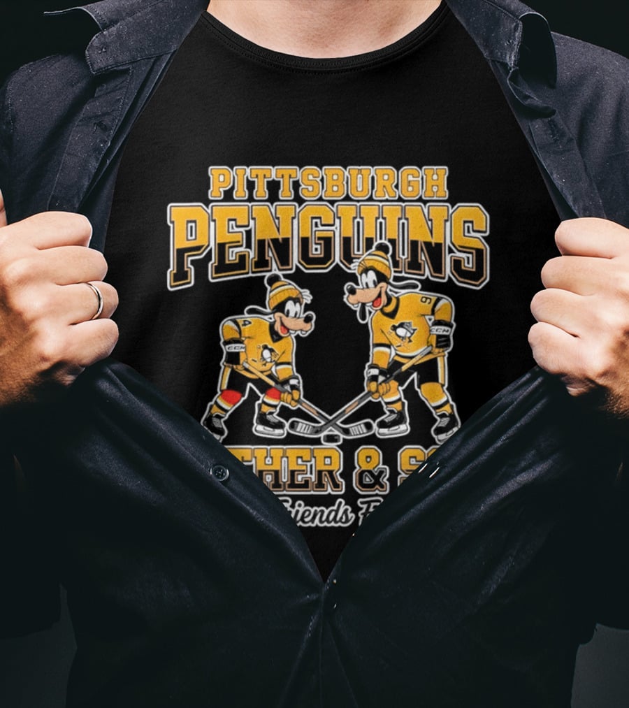 Pittsburgh Penguins Goofy Father And Son Best Friends For Life T-Shirt