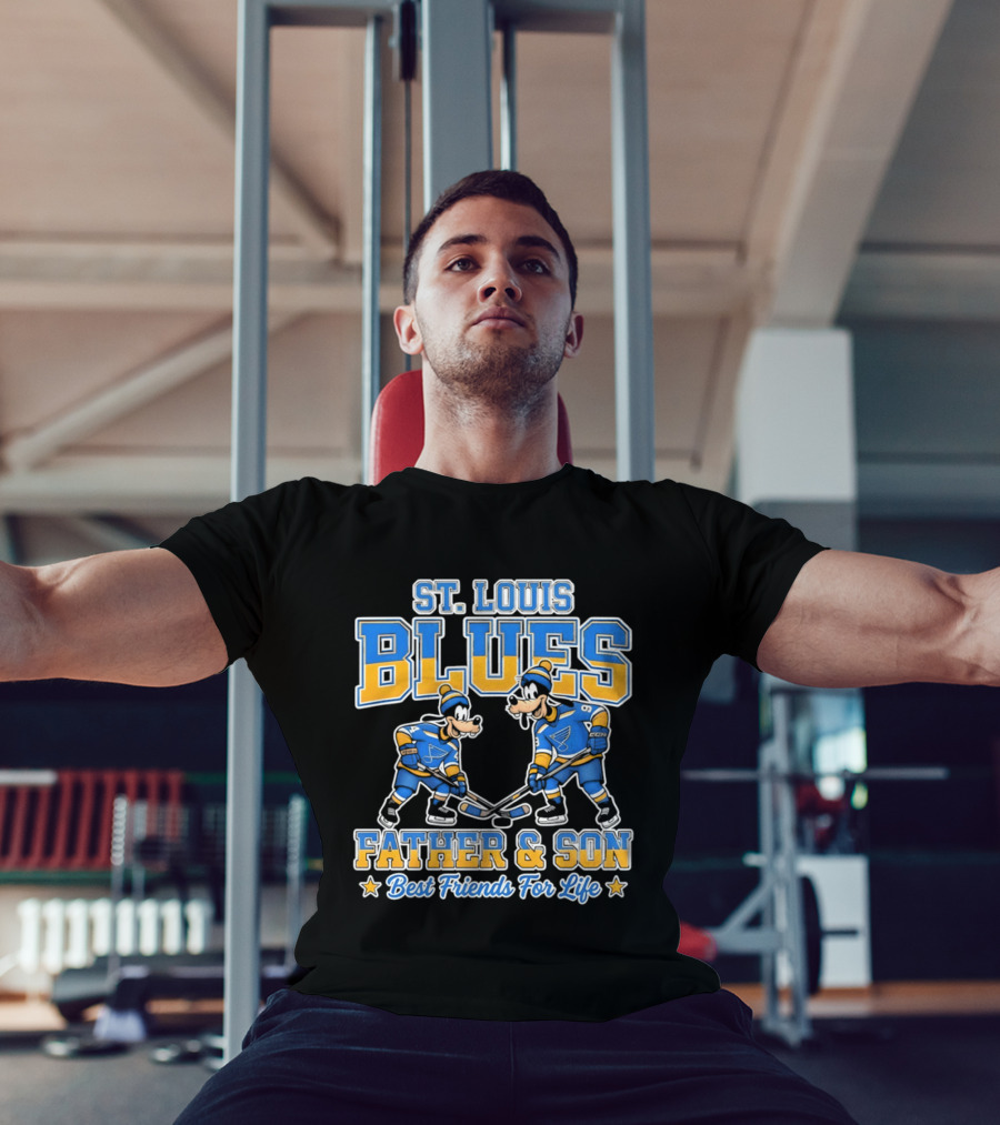 St. Louis Blues Disney Goofy Father & Son Best Friends For Life T-Shirt
