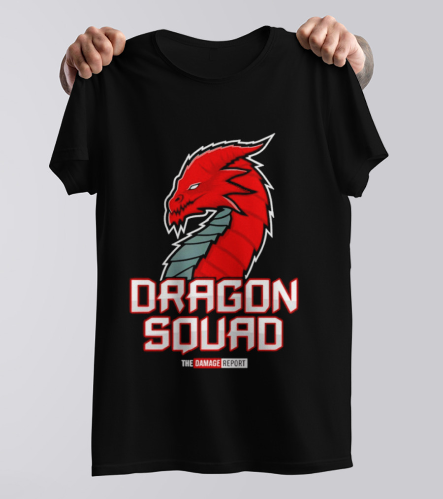 Dragon Squad The Damage Report Red Dragon Head T-Shirt
