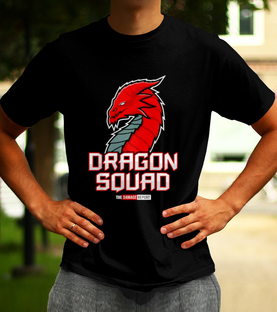 Dragon Squad The Damage Report Red Dragon Head T-Shirt