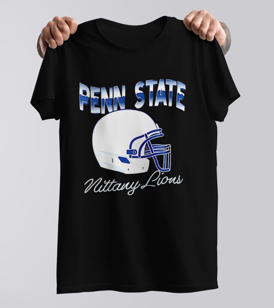 Penn State Nittany Lions Air Brush Helmet Dyme Lyfe Mens T-Shirt