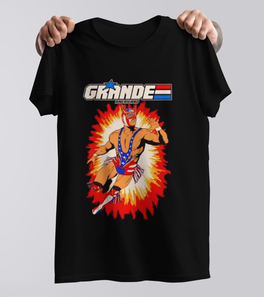 Grande Americano Luchador Wrestling Starburst T-Shirt