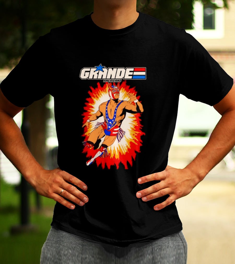 Grande Americano Luchador Wrestling Starburst T-Shirt