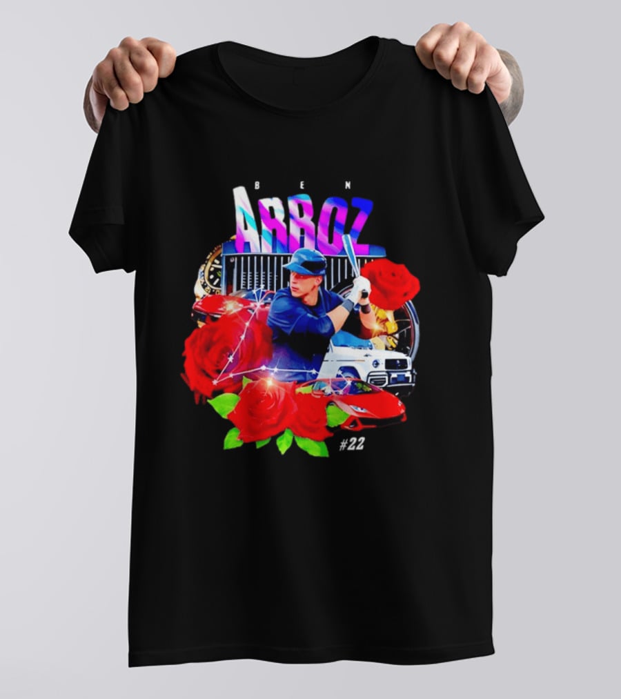 Ben Arroz New York Yankees Aaron Judge MLB 22 Luxury Sports Supercar Rose T-Shirt