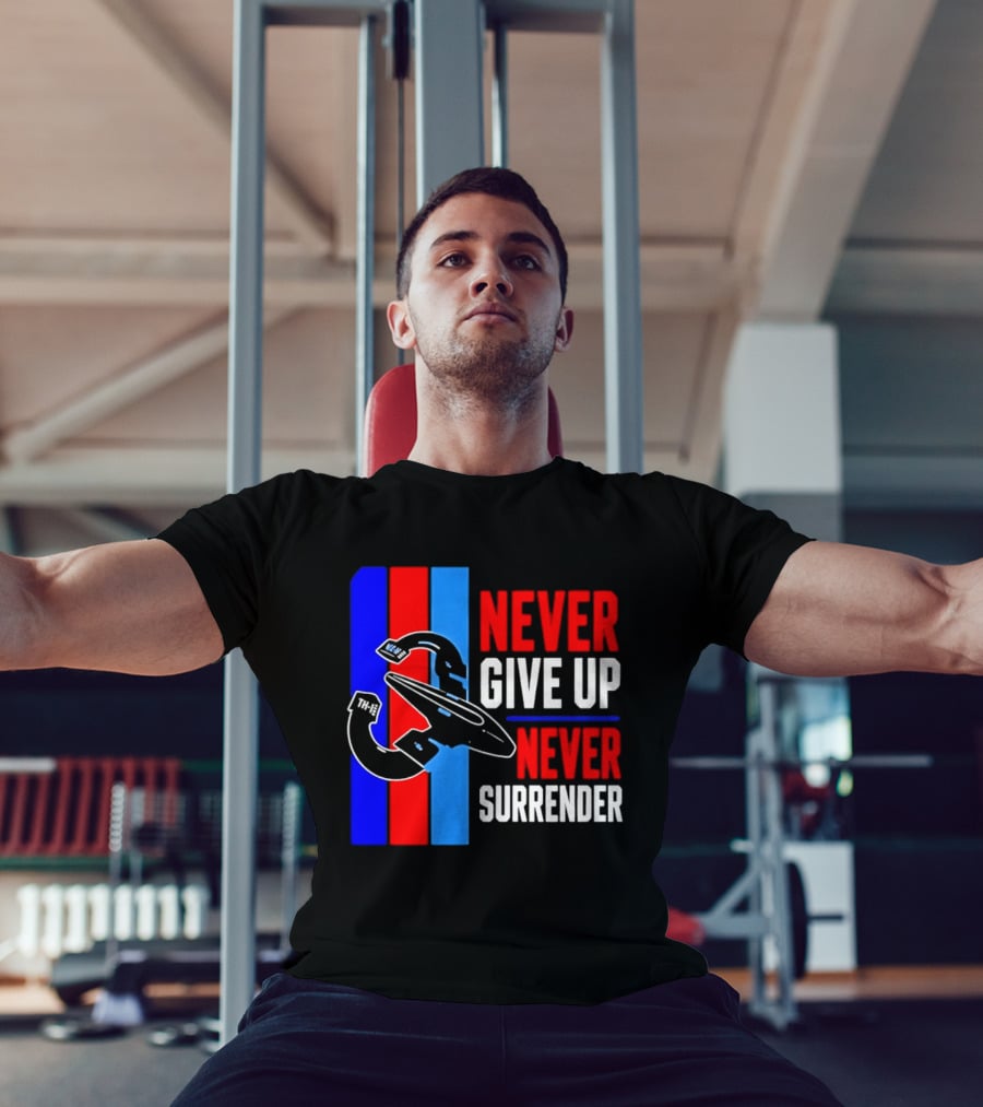Galaxy Quest Never Give Up Never Surrender NSEA Protector Starship T-Shirt