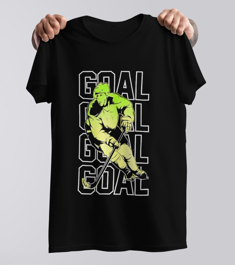 Goal Classic Black Hockey Player Energy T-Shirt