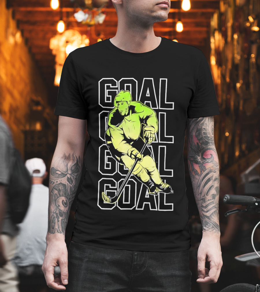 Goal Classic Black Hockey Player Energy T-Shirt