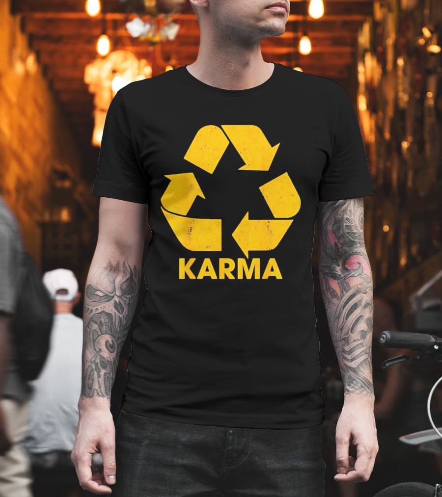 Karma Recycle Symbol Philosophy Motivational Concept T-Shirt