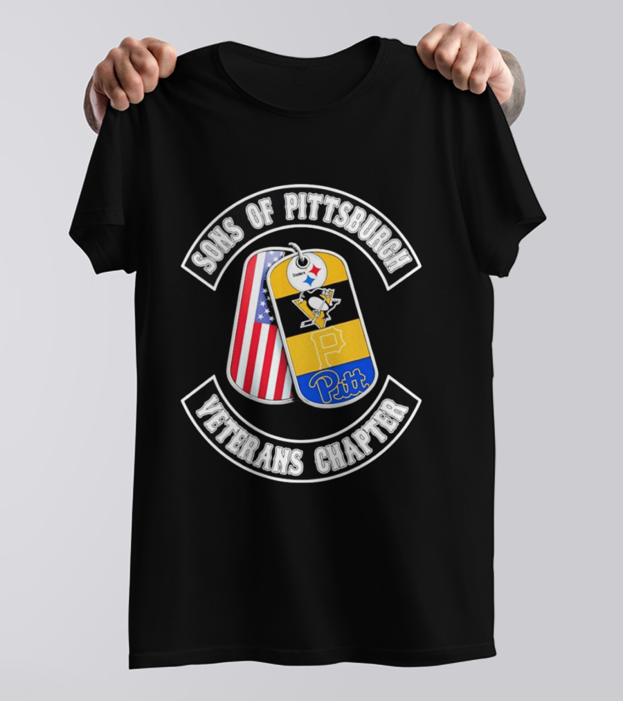 Sons Of Pittsburgh Steelers Penguins Pirates Pitt Veterans Chapter T-Shirt