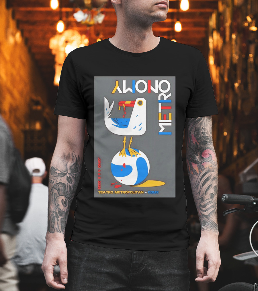 Teatro Metropolitan CDMX Junio 4 5 2026 Metronomy Event Bird T-Shirt