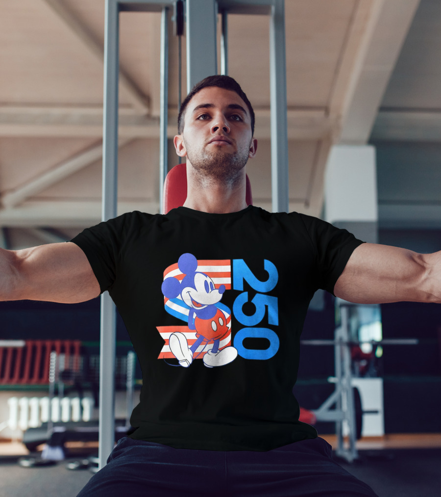 Mickey Mouse Disney 250 Celebration American Flag T-Shirt
