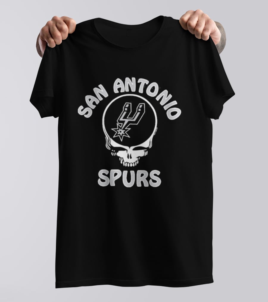 San Antonio Spurs Grateful Dead Homage Charcoal T-Shirt