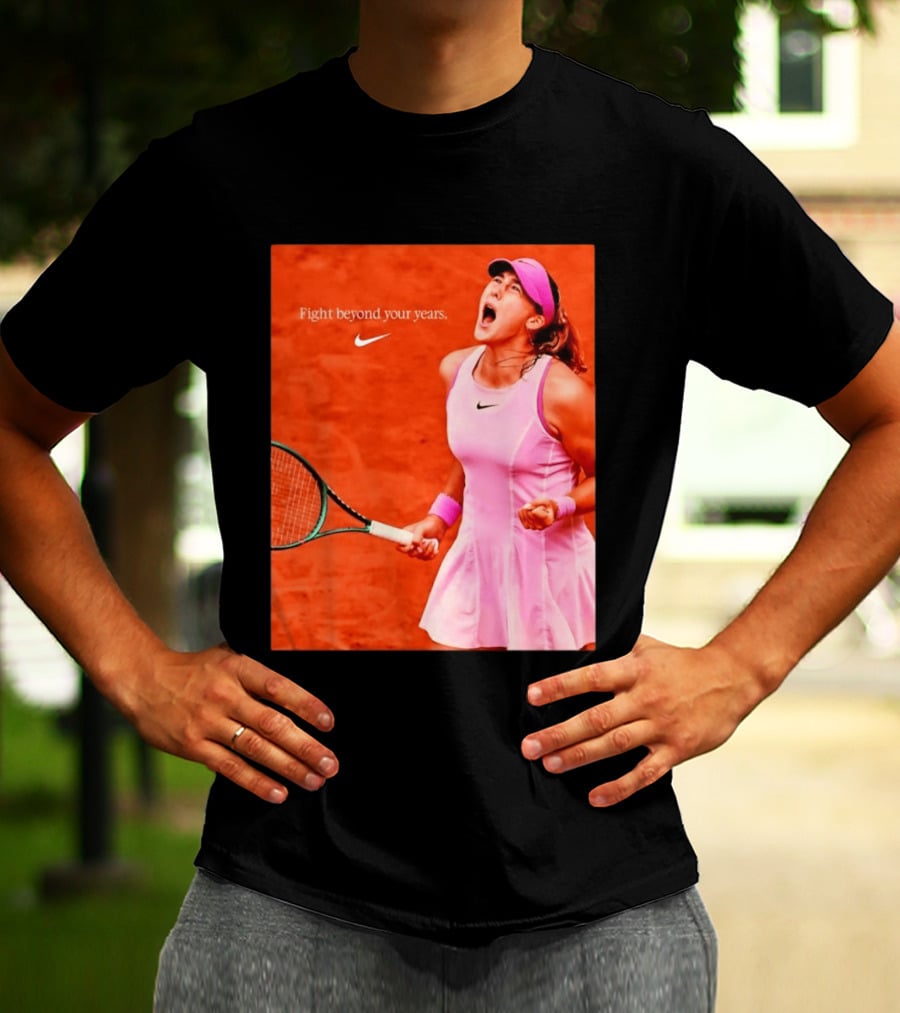 Mirra Andreeva Nike Fight Beyond Your Years Tennis Motivation T-Shirt