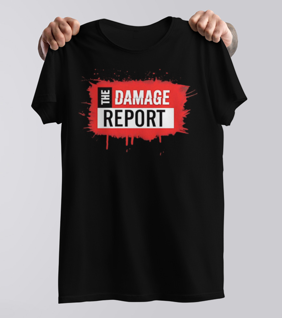 The Damage Report Media News Political Commentary Program Branding T-Shirt