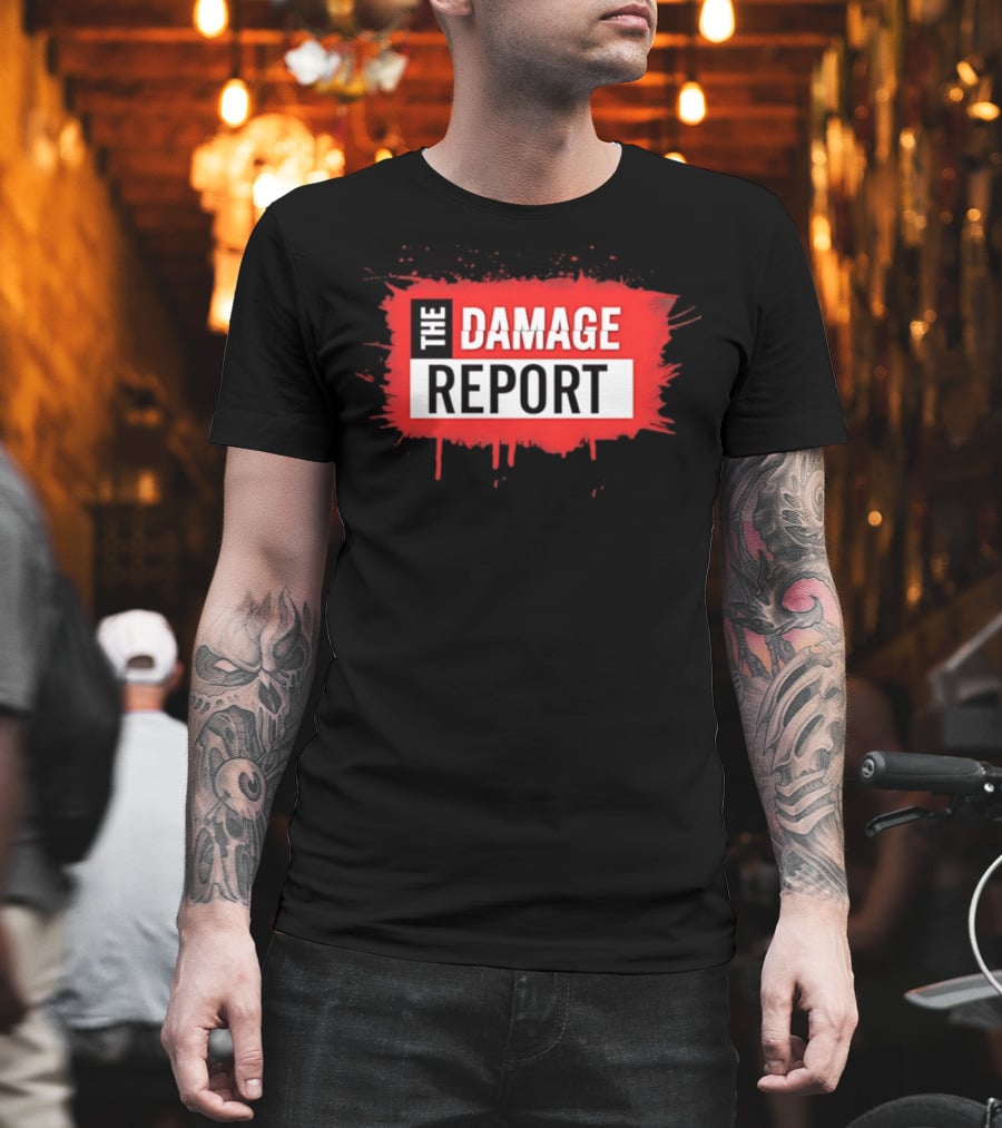 The Damage Report Media News Political Commentary Program Branding T-Shirt