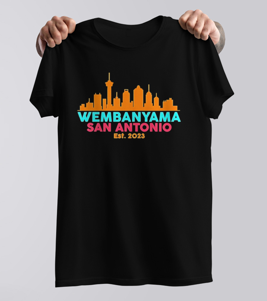 Wembanyama San Antonio Skyline Est. 2023 T-Shirt