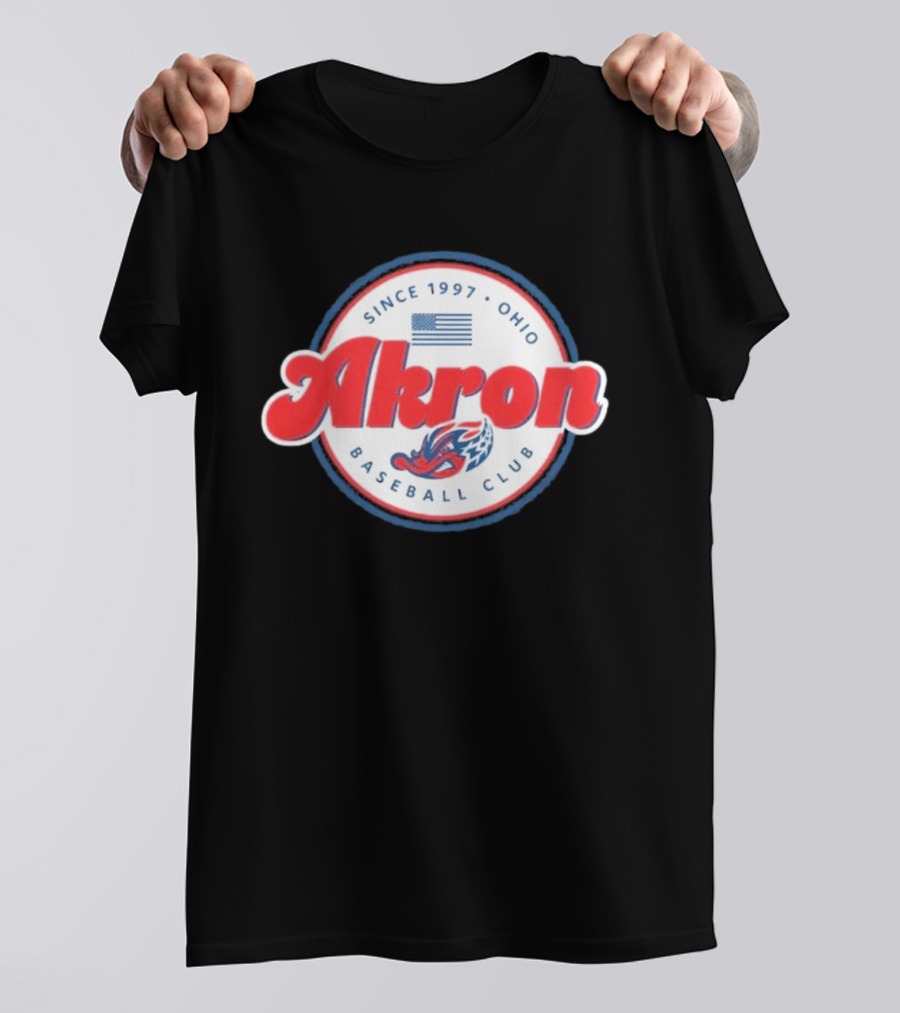 Since 1997 Akron Ohio Baseball Club USA Flag T-Shirt