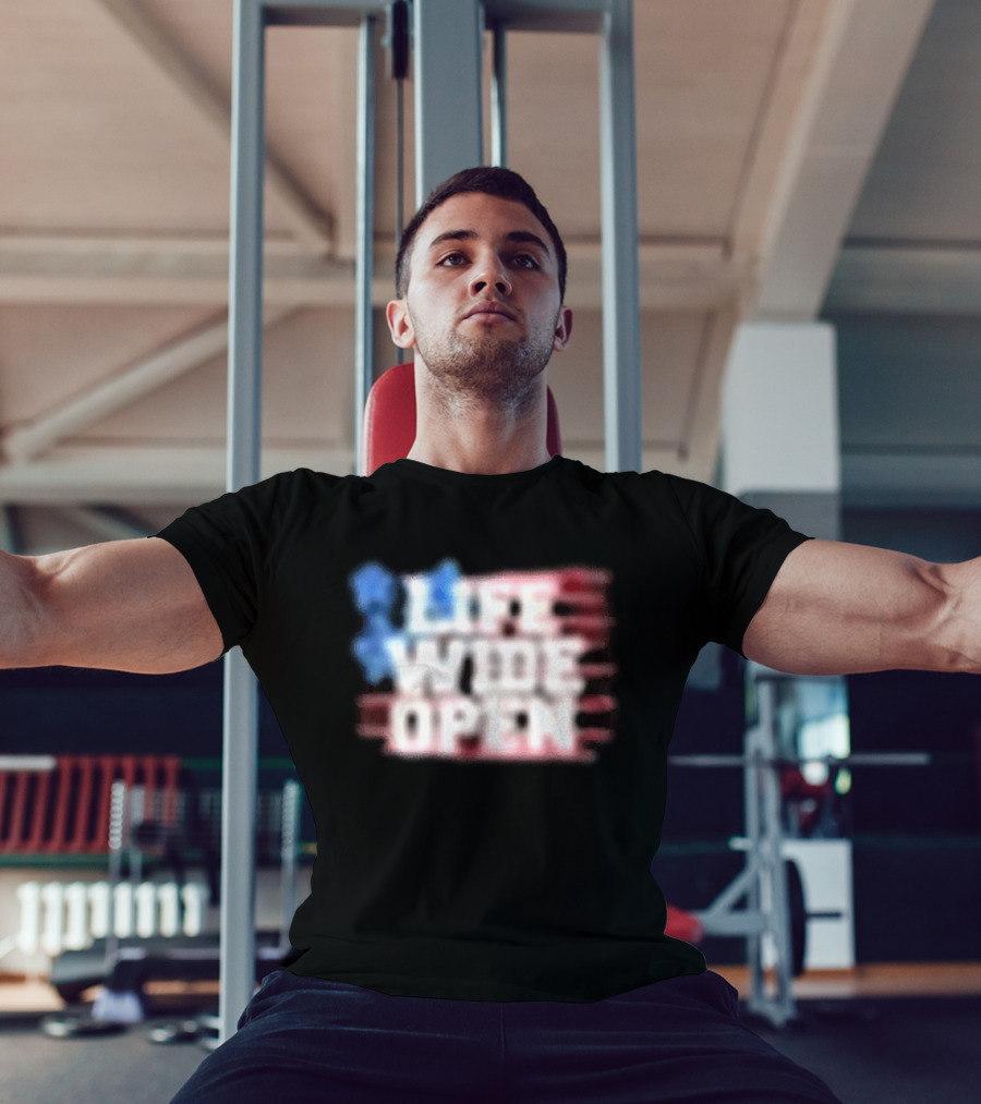 Cboystv Life Wide Open Patriotic Stars T-Shirt