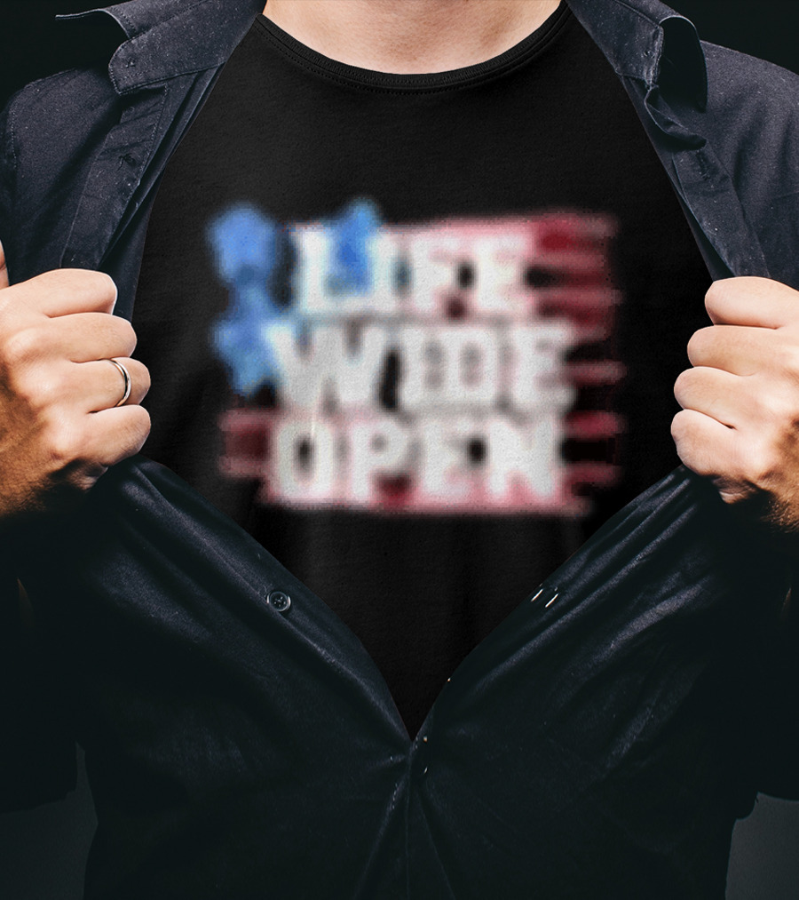 Cboystv Life Wide Open Patriotic Stars T-Shirt