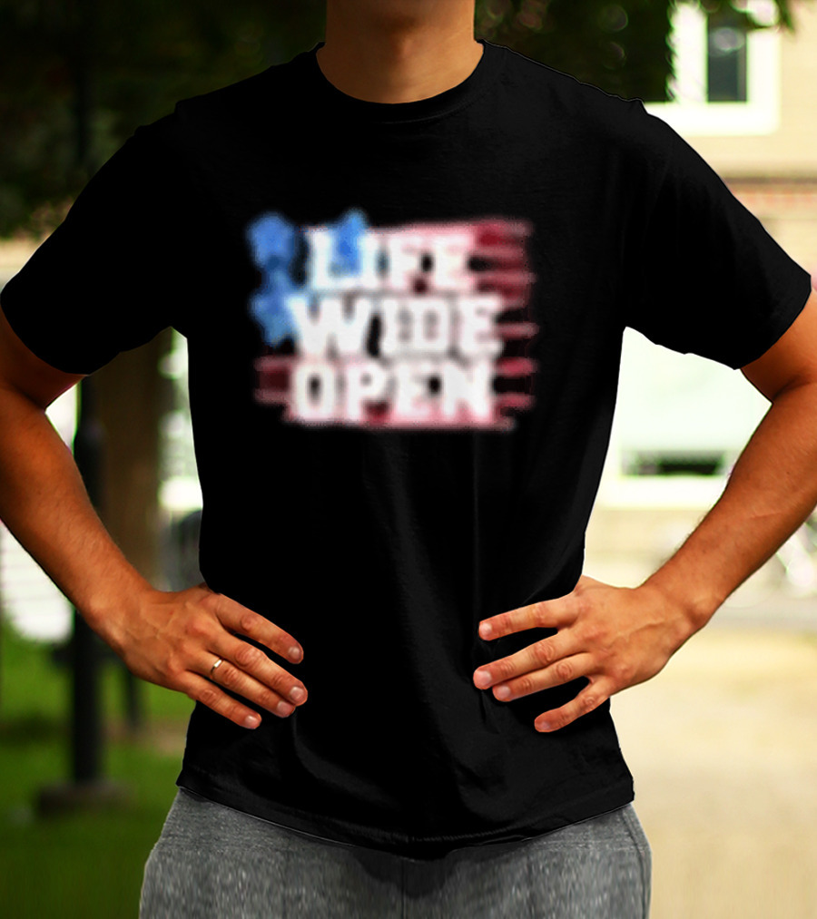Cboystv Life Wide Open Patriotic Stars T-Shirt