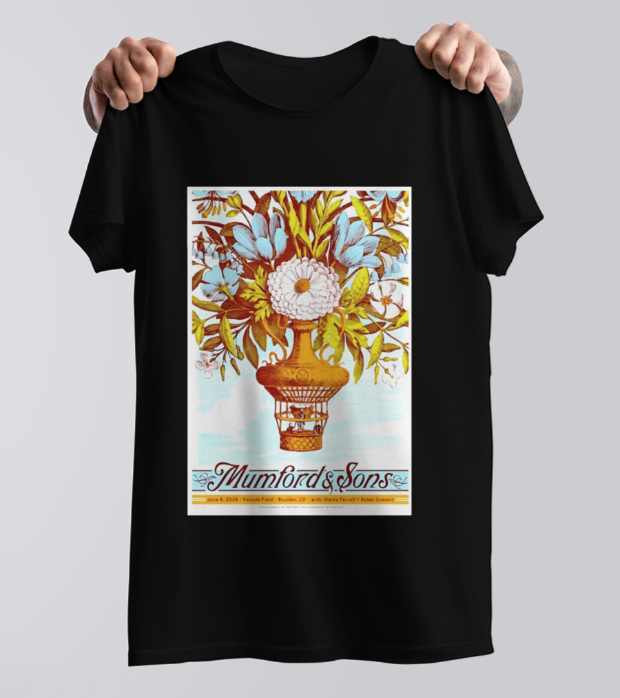 Mumford And Sons Folsom Field Boulder CO June 6 2026 Sierra Ferrell Dylan Gossett Concert T-Shirt
