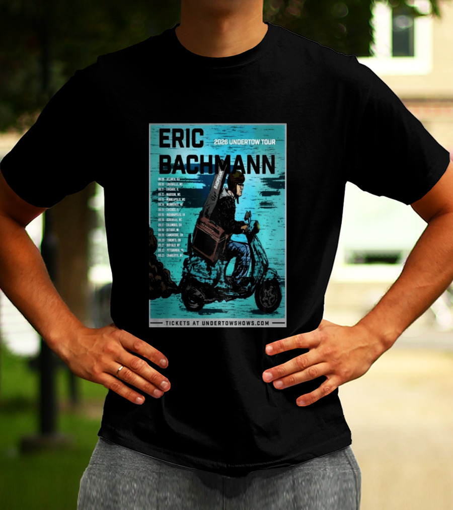 Eric Bachmann 2026 Undertow Tour With Dates And Cities T-Shirt