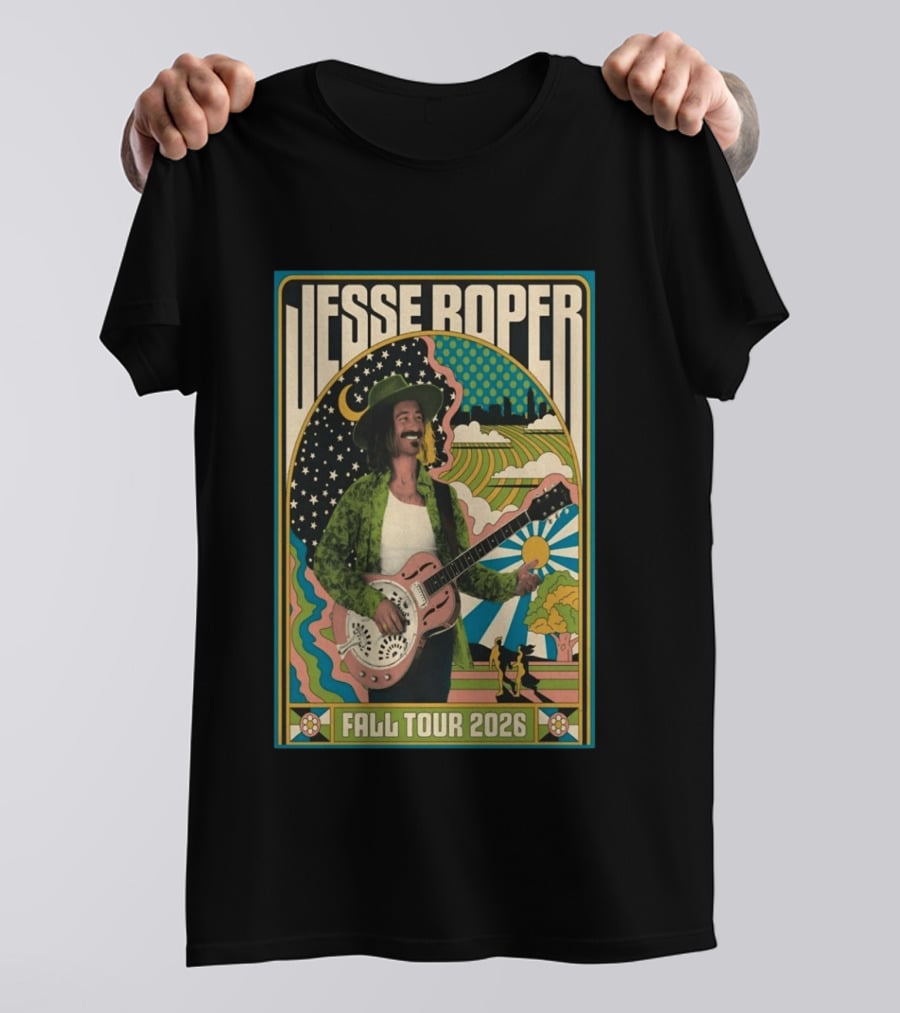 Jesse Roper Fall Tour 2026 Retro Psychedelic Music T-Shirt
