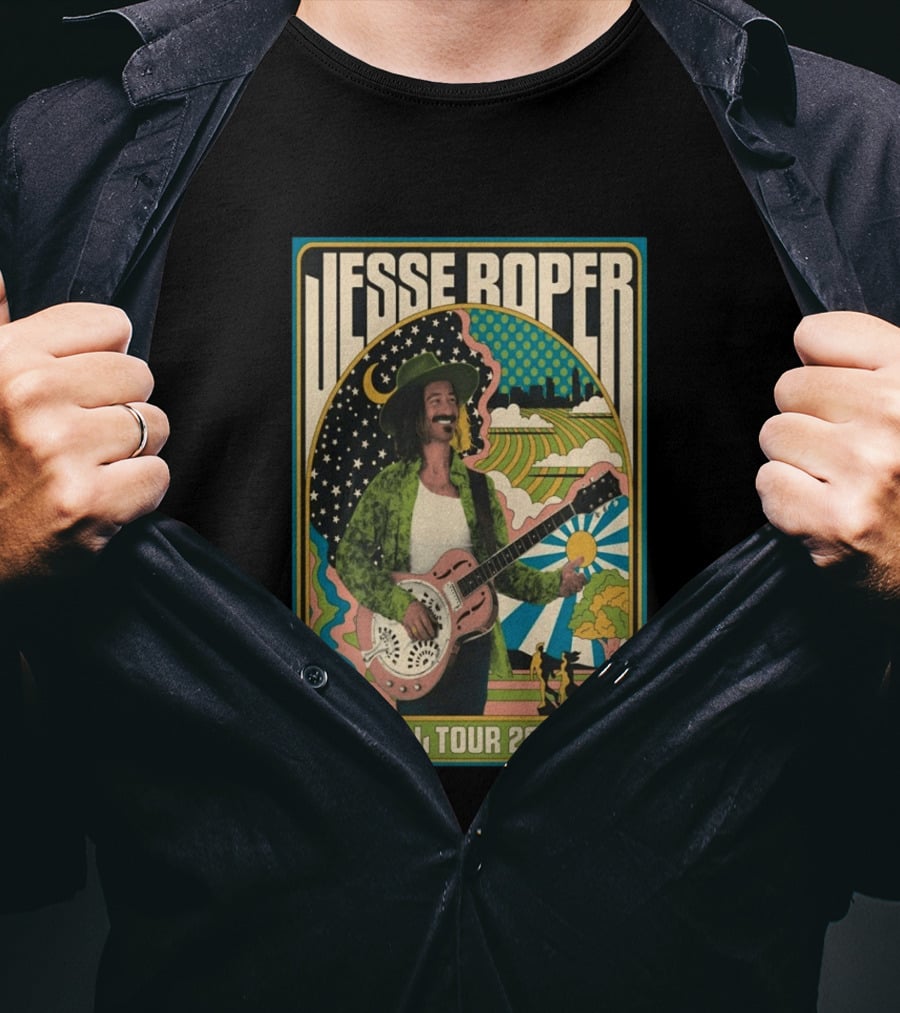 Jesse Roper Fall Tour 2026 Retro Psychedelic Music T-Shirt