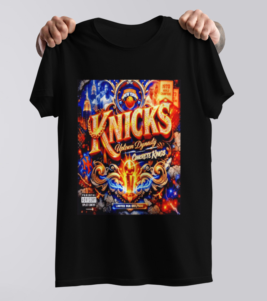 New York Knicks Uptown Dynasty Concrete Kings 1970 World Champions Limited Run T-Shirt